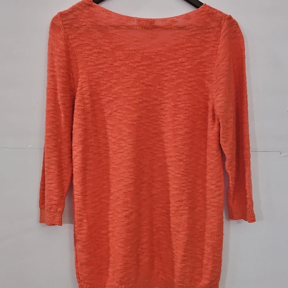 Old Navy Coral Textured Knit Sweater Womens Size Lg
